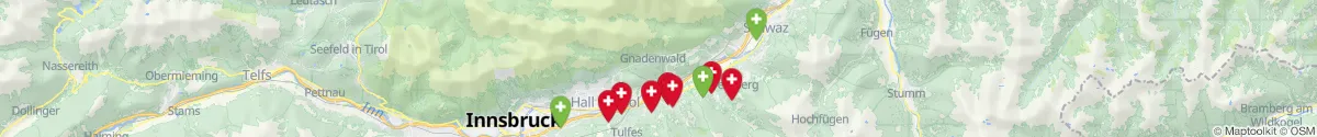Map view for Pharmacies emergency services nearby Wattens (Innsbruck  (Land), Tirol)
